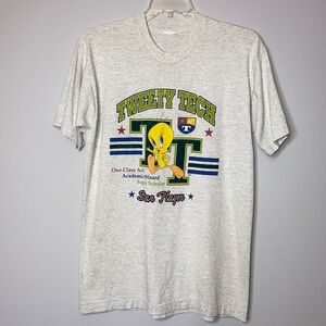 90s Tweety Bird Tech Star Player Shirt L Vintage